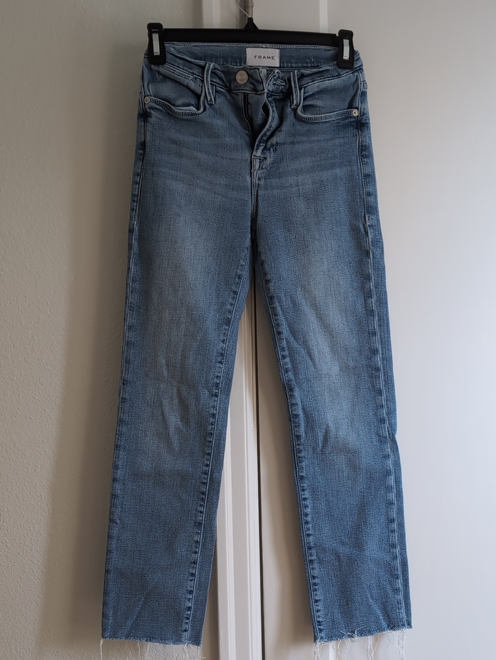 Frame Denim Medium Wash Straight-Leg Jeans
